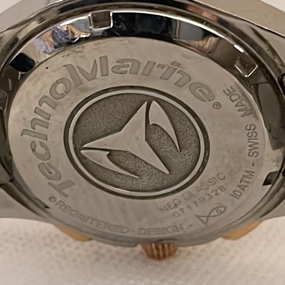 TechnoMarine Ladies Stainless and Rose Gold Diamond Neo Classic III Watch - EUC main image 9